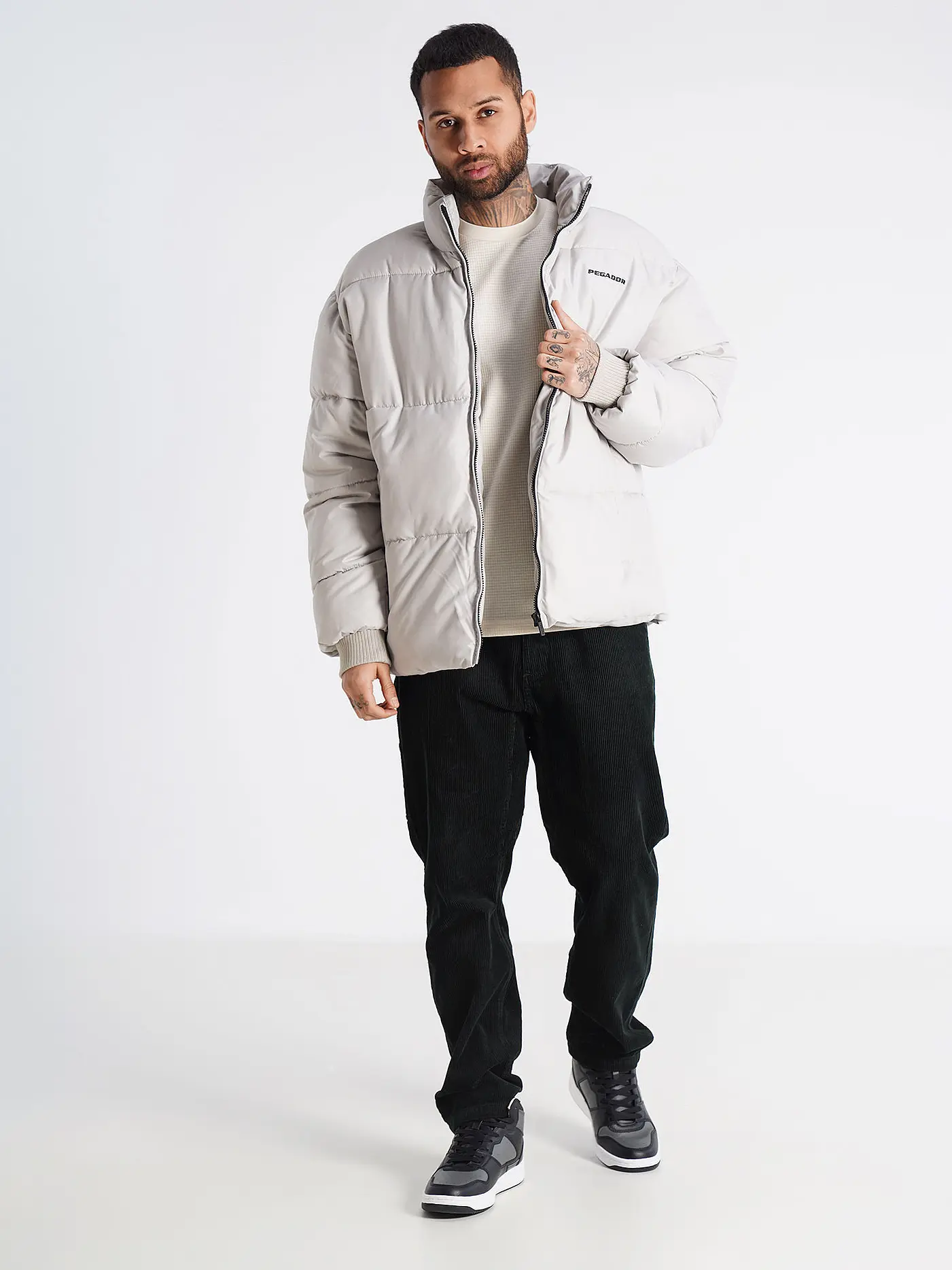 PEGADOR | Steppjacke SOLIN | hellgrau